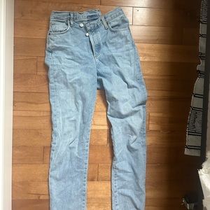 agolde crossover straight leg jeans